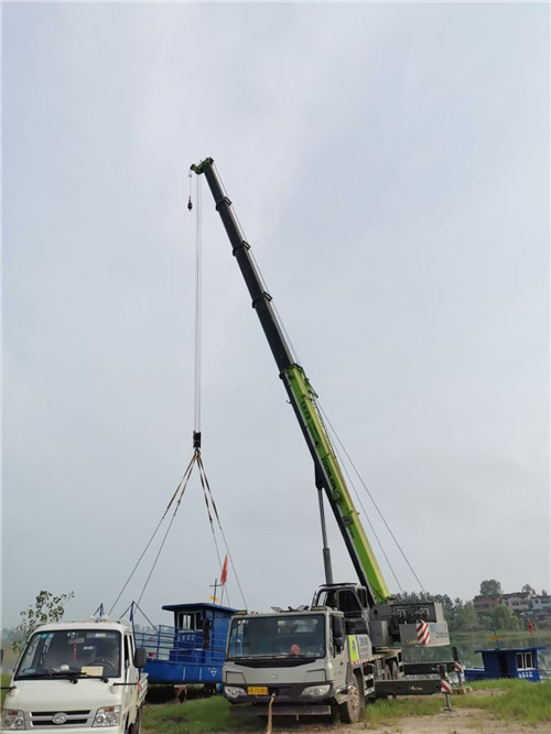 宁城县桥梁建设吊装案例